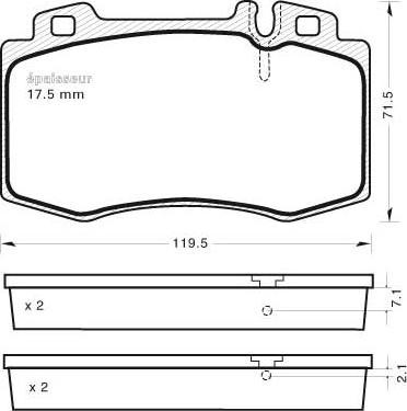 MGA 788 - Kit pastiglie freno, Freno a disco autozon.pro