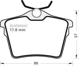 MGA 734 - Kit pastiglie freno, Freno a disco autozon.pro