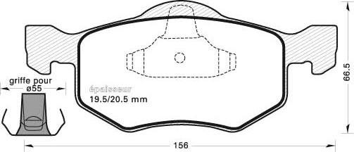 MGA 722 - Kit pastiglie freno, Freno a disco autozon.pro