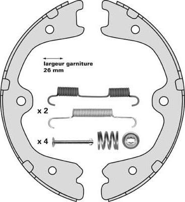 MGA M892R - Kit ganasce, Freno stazionamento autozon.pro