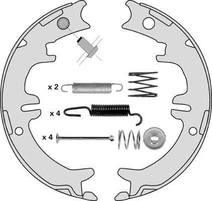MGA M817R - Kit ganasce, Freno stazionamento autozon.pro
