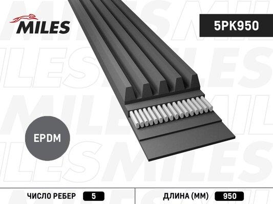 Miles 5PK950 - Cinghia Poly-V autozon.pro