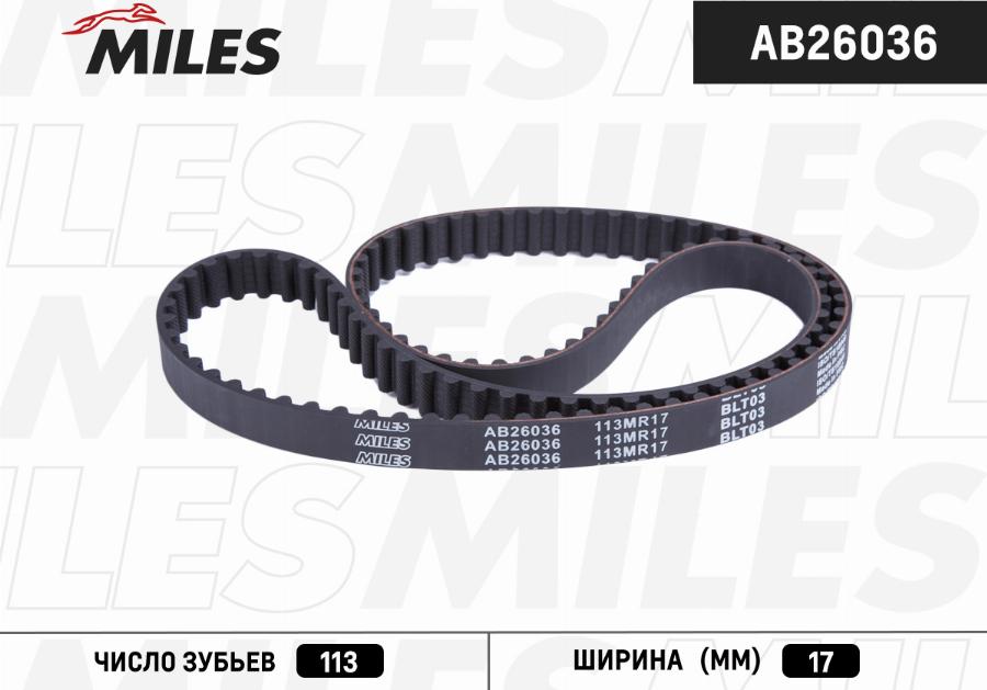 Miles AB26036 - Cinghia dentata autozon.pro