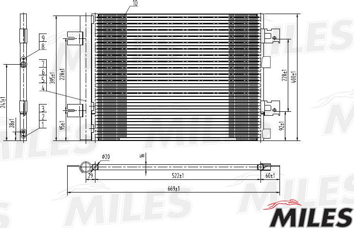 Miles ACCB001 - Condensatore, Climatizzatore autozon.pro