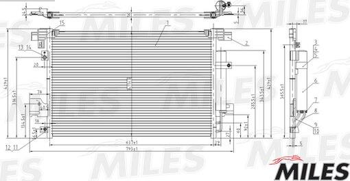 Miles ACCB007 - Condensatore, Climatizzatore autozon.pro