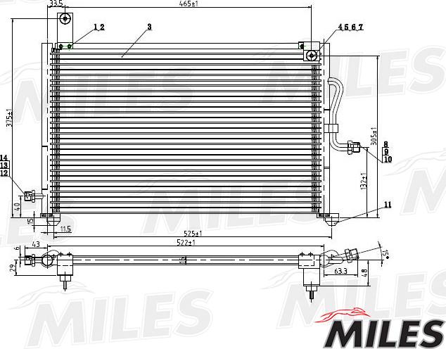 Miles ACCB016 - Condensatore, Climatizzatore autozon.pro