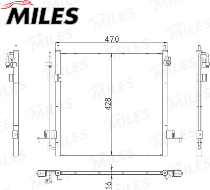 Miles ACCB138 - Condensatore, Climatizzatore autozon.pro