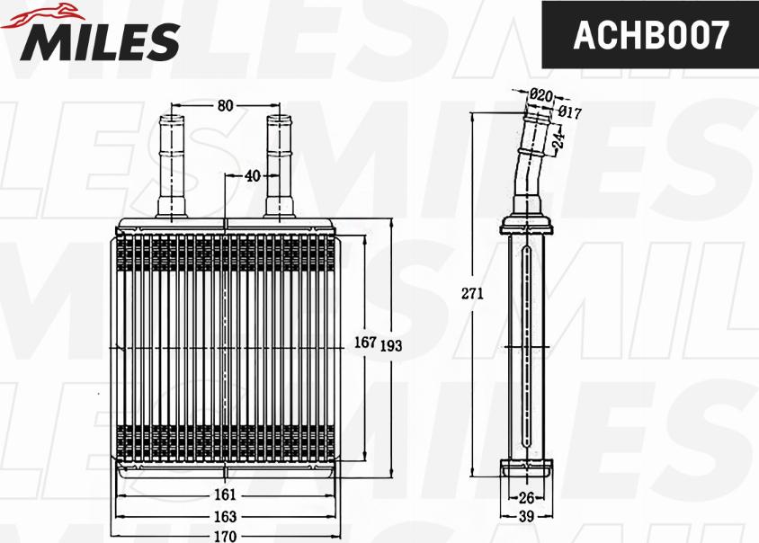 Miles ACHB007 - Scambiatore calore, Riscaldamento abitacolo autozon.pro