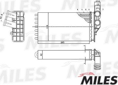 Miles ACHM010 - Scambiatore calore, Riscaldamento abitacolo autozon.pro