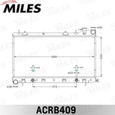 Miles ACRB409 - Radiatore, Raffreddamento motore autozon.pro