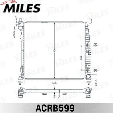 Miles ACRB599 - Radiatore, Raffreddamento motore autozon.pro