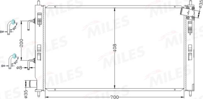 Miles ACRB539 - Radiatore, Raffreddamento motore autozon.pro