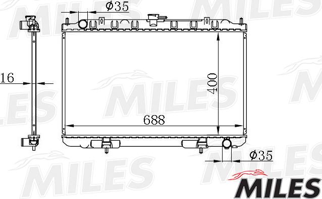 Miles ACRB069 - Radiatore, Raffreddamento motore autozon.pro