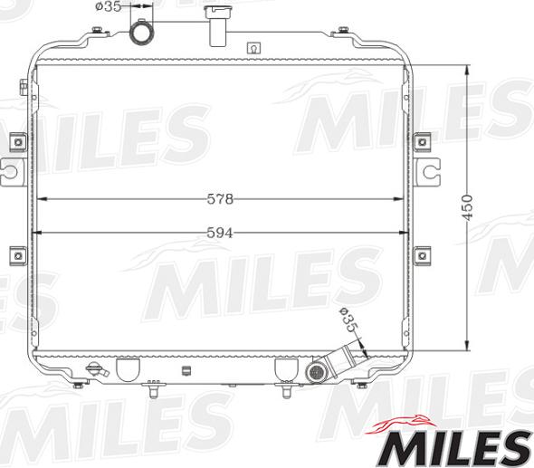 Miles ACRB068 - Radiatore, Raffreddamento motore autozon.pro