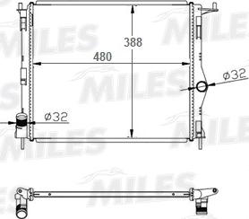 Miles ACRB004 - Radiatore, Raffreddamento motore autozon.pro