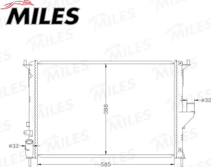 Miles ACRB003 - Radiatore, Raffreddamento motore autozon.pro