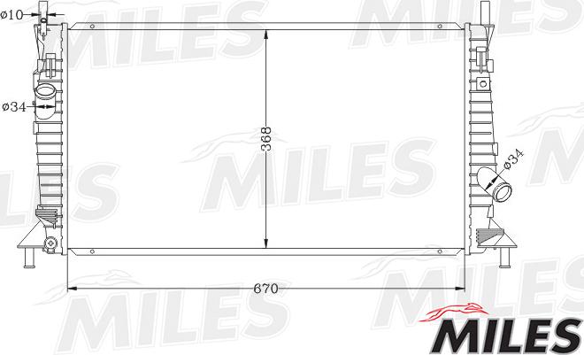 Miles ACRB014 - Radiatore, Raffreddamento motore autozon.pro