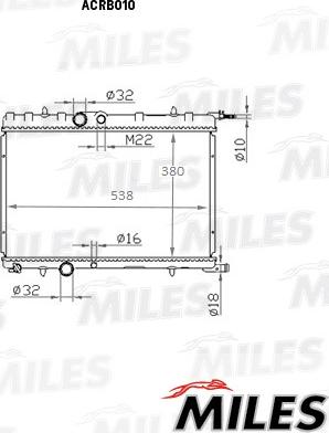 Miles ACRB010 - Radiatore, Raffreddamento motore autozon.pro