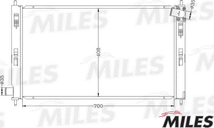 Miles ACRB035 - Radiatore, Raffreddamento motore autozon.pro