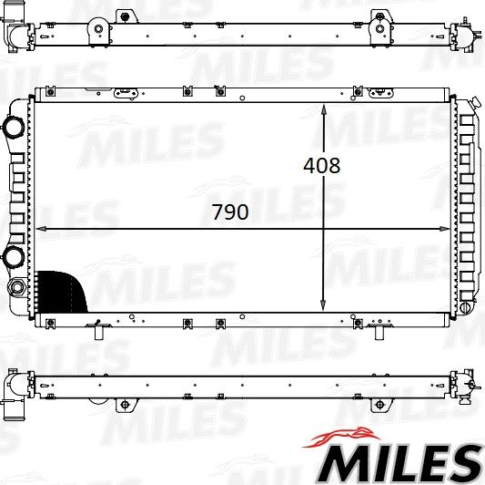 Miles ACRB032 - Radiatore, Raffreddamento motore autozon.pro