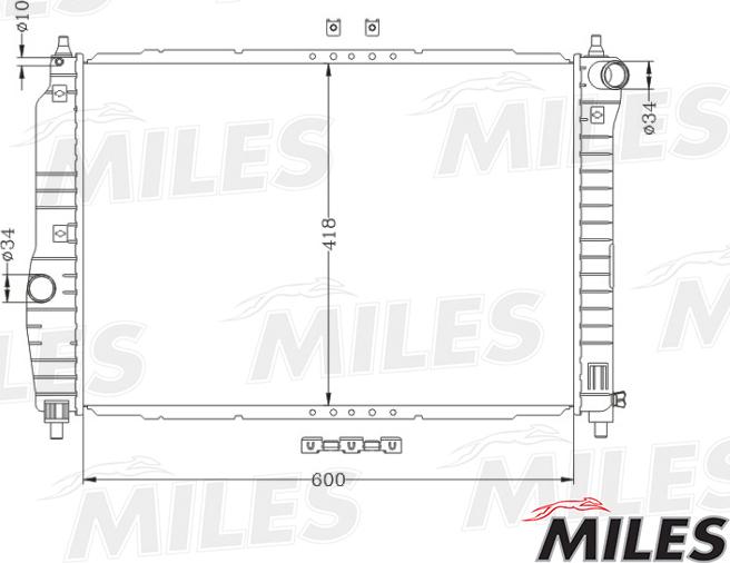 Miles ACRB020 - Radiatore, Raffreddamento motore autozon.pro