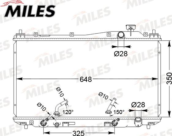 Miles ACRB077 - Radiatore, Raffreddamento motore autozon.pro