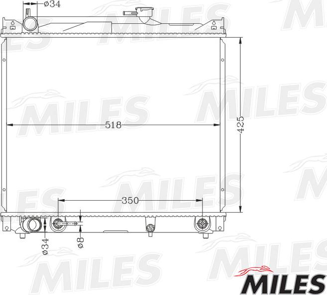 Miles ACRB113 - Radiatore, Raffreddamento motore autozon.pro