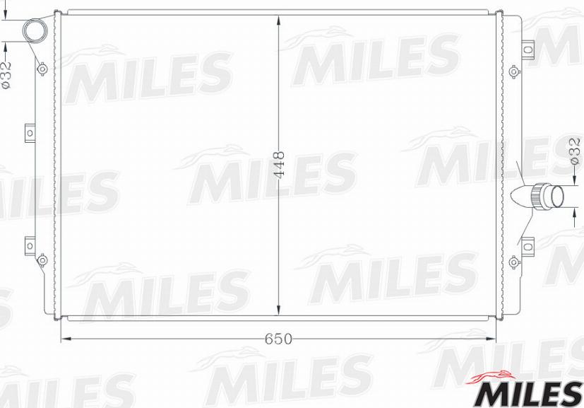 Miles ACRB124 - Radiatore, Raffreddamento motore autozon.pro