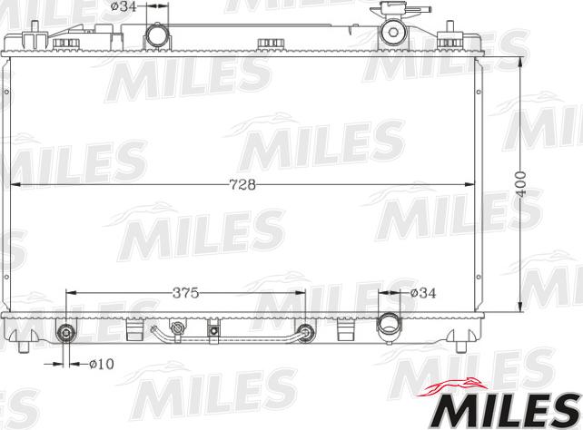 Miles ACRB355 - Radiatore, Raffreddamento motore autozon.pro