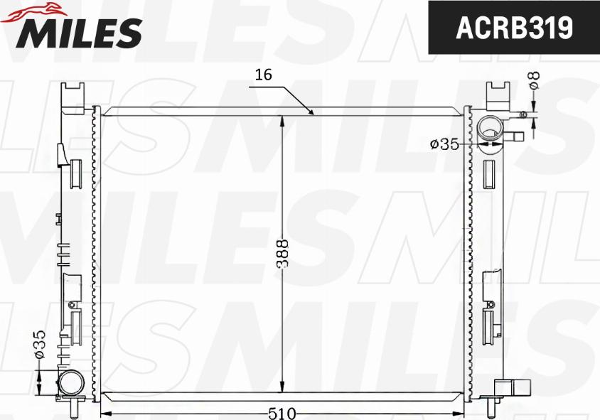 Miles ACRB319 - Radiatore, Raffreddamento motore autozon.pro