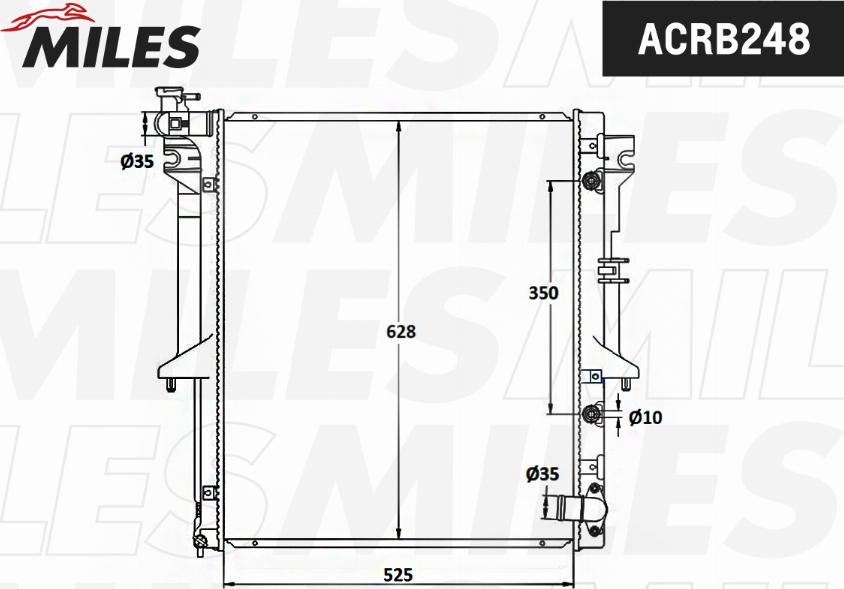 Miles ACRB248 - Radiatore, Raffreddamento motore autozon.pro