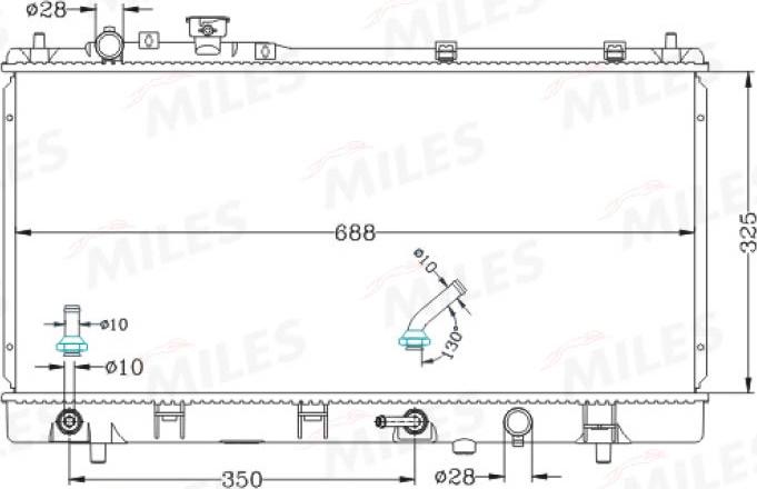 Miles ACRB254 - Radiatore, Raffreddamento motore autozon.pro