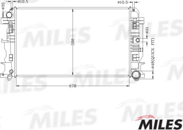 Miles ACRB200 - Radiatore, Raffreddamento motore autozon.pro