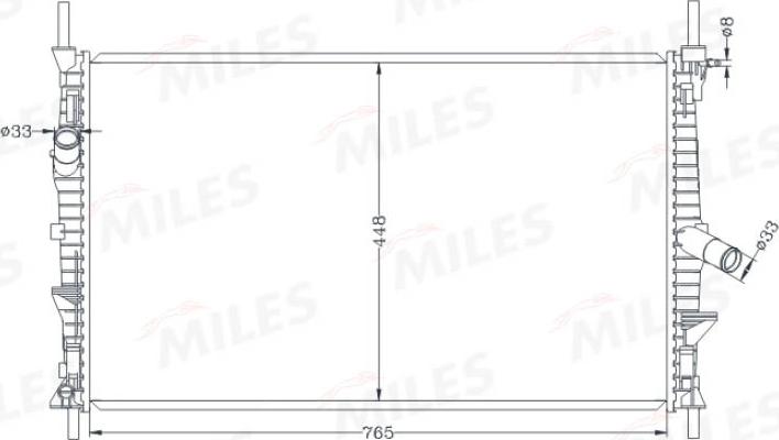 Miles ACRB235 - Radiatore, Raffreddamento motore autozon.pro