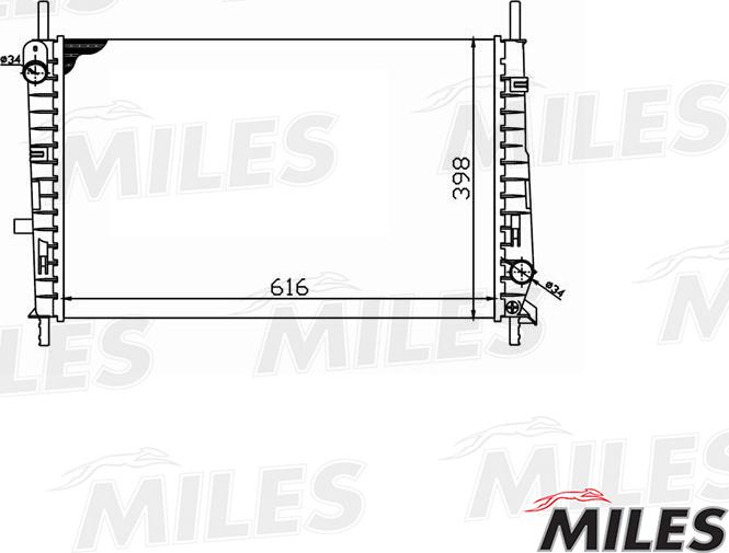 Miles ACRM045 - Radiatore, Raffreddamento motore autozon.pro