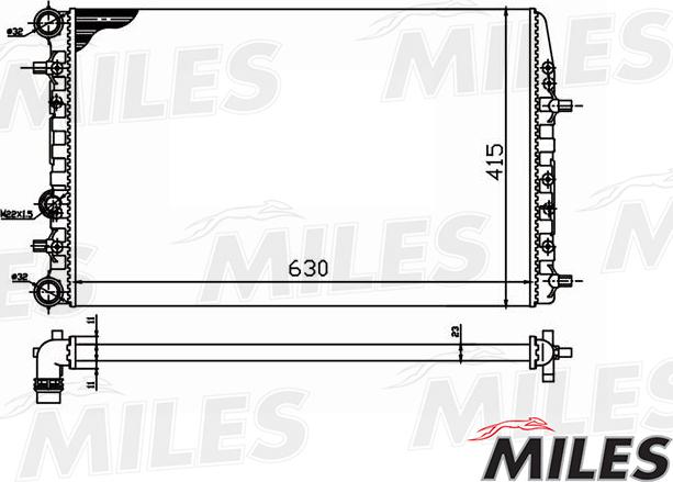 Miles ACRM042 - Radiatore, Raffreddamento motore autozon.pro