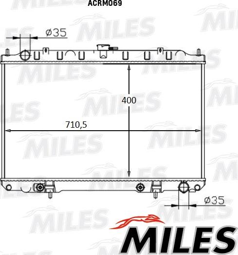 Miles ACRM069 - Radiatore, Raffreddamento motore autozon.pro