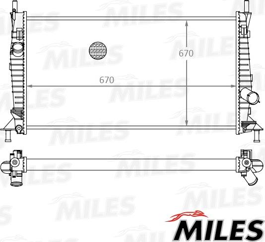 Miles ACRM014 - Radiatore, Raffreddamento motore autozon.pro