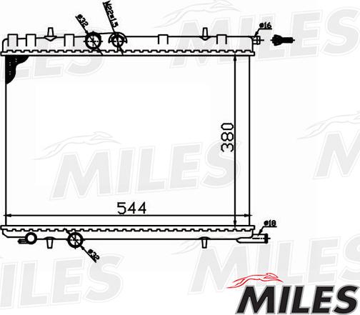 Miles ACRM010 - Radiatore, Raffreddamento motore autozon.pro