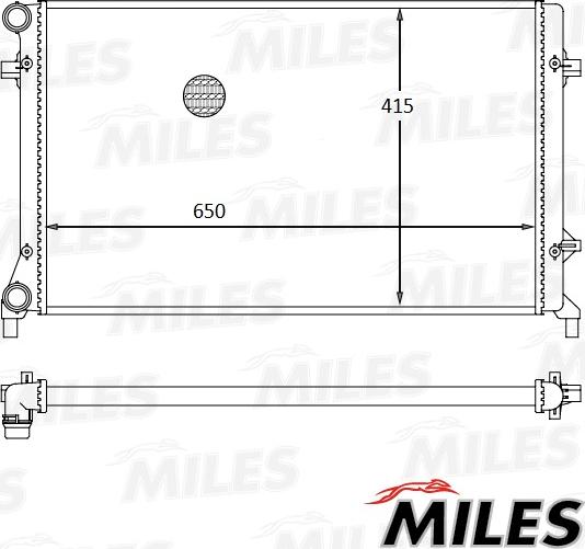 Miles ACRM088 - Radiatore, Raffreddamento motore autozon.pro