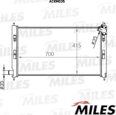 Miles ACRM035 - Radiatore, Raffreddamento motore autozon.pro