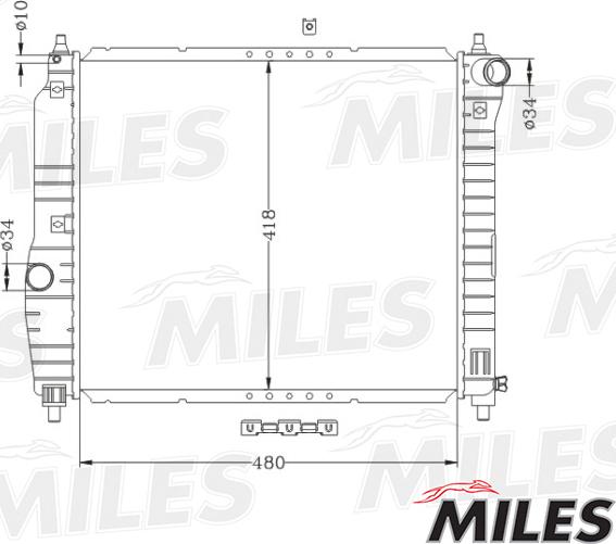 Miles ACRM023 - Radiatore, Raffreddamento motore autozon.pro