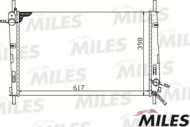 Miles ACRM078 - Radiatore, Raffreddamento motore autozon.pro