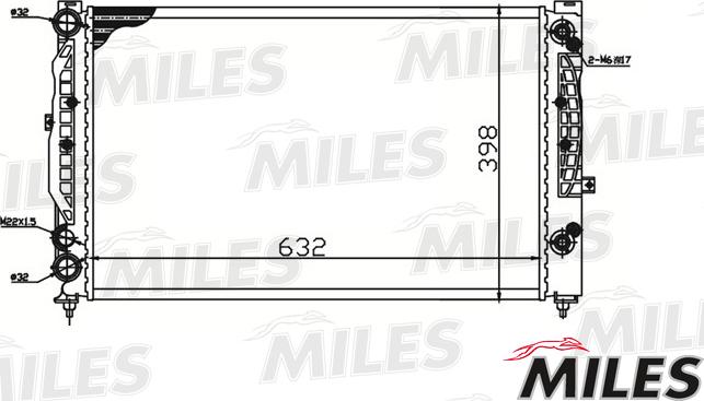 Miles ACRM141 - Radiatore, Raffreddamento motore autozon.pro