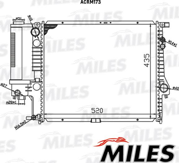 Miles ACRM173 - Radiatore, Raffreddamento motore autozon.pro