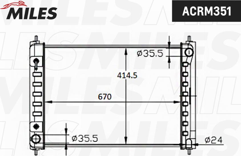 Miles ACRM351 - Radiatore, Raffreddamento motore autozon.pro