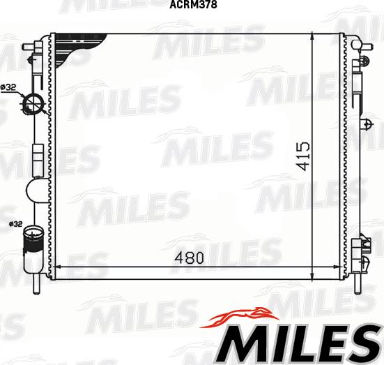 Miles ACRM378 - Radiatore, Raffreddamento motore autozon.pro