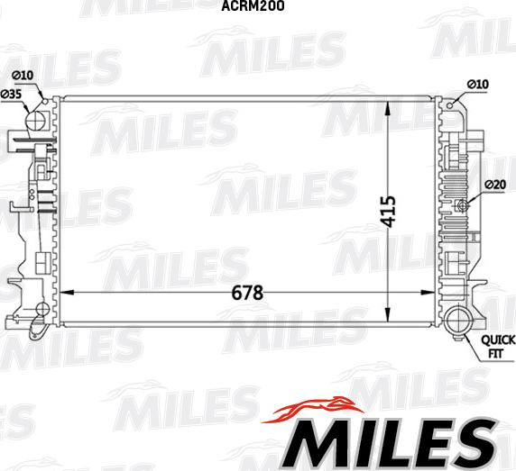 Miles ACRM200 - Radiatore, Raffreddamento motore autozon.pro