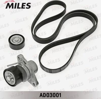 Miles AD03001 - Kit Cinghie Poly-V autozon.pro