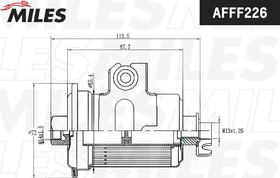 Miles AFFF226 - Filtro carburante autozon.pro